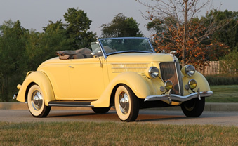 Photo of LeeAnne's 1936 Ford Roadster, Buttercup.